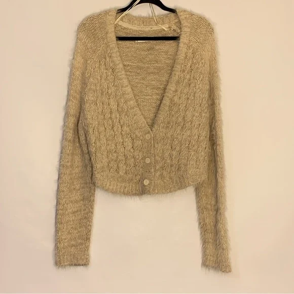Anthropologie Sweaters Anthropologie Soft Beige Womens Cropped